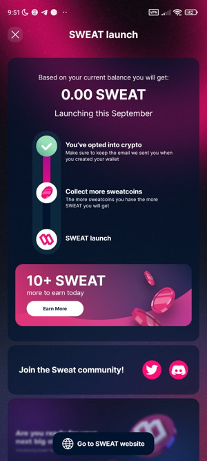 Screenshot 2022 07 15 09 51 04 153 in.sweatco.app  - آموزش کسب در آمد از نرم افزار پیاده روی Sweatcoin بصورت کاملا تصویری